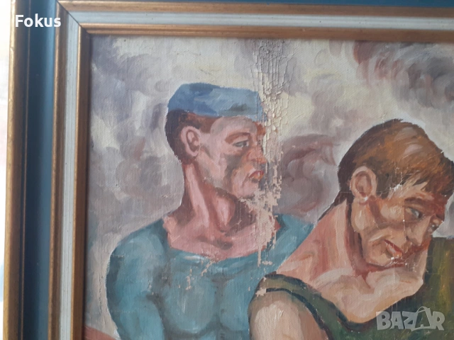 УНИКАТ Красива голяма майсторска картина масло на платно, снимка 3 - Антикварни и старинни предмети - 53449118