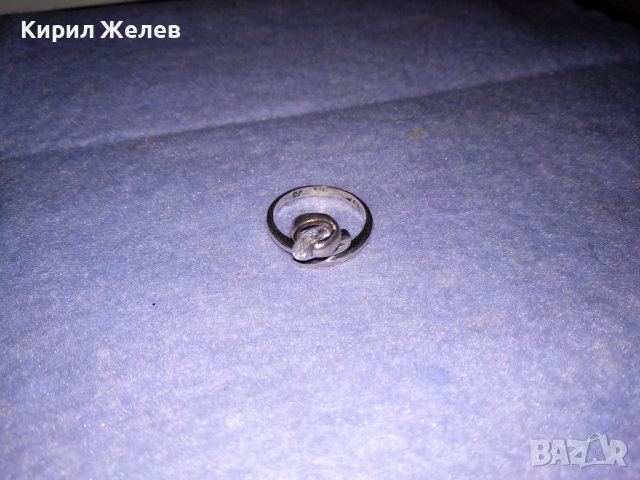 АВТОРСКИ СКЪПОЦЕНЕН СРЕБЪРЕН ПРЪСТЕН с ПЕЧАТ на БИЖУТЕРА и БРИЛЯНТНО ФАСЕТИРАН ИСКРЯЩ ЦИРКОН 36127, снимка 9 - Пръстени - 39460710