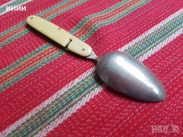 Сгъваема лъжица слонова кост , снимка 2 - Антикварни и старинни предмети - 52866248