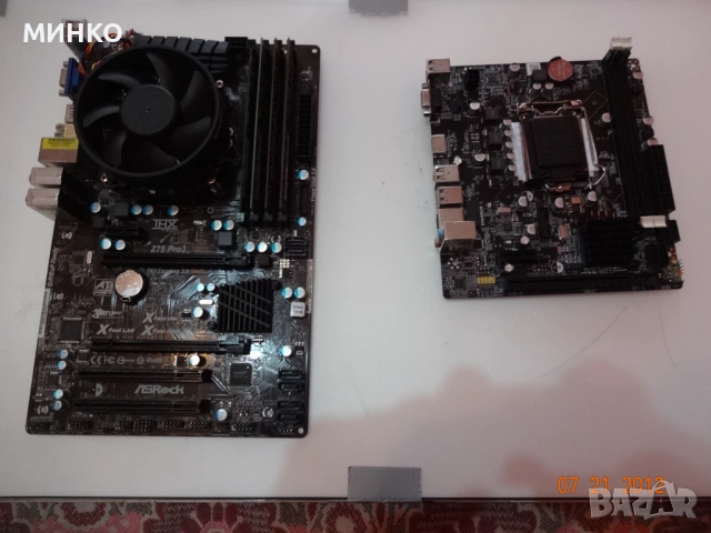 две дъна   ASROCK Z75 PRO3 Z75 1155  ,ITX B75 , снимка 2 - Дънни платки - 53754617