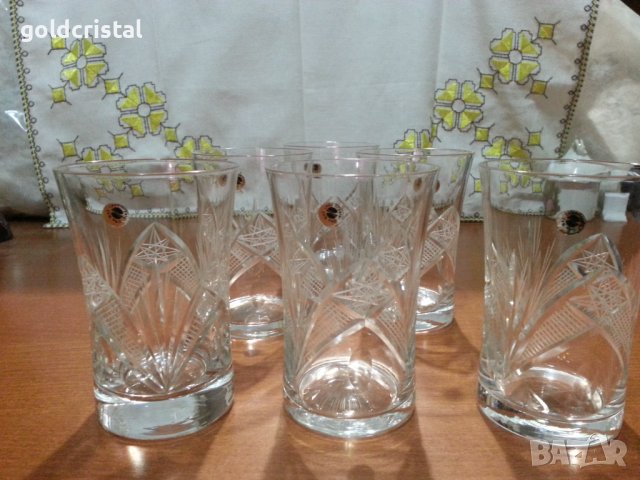 Кристални чаши за вода серия Зорница , снимка 8 - Антикварни и старинни предмети - 44465936