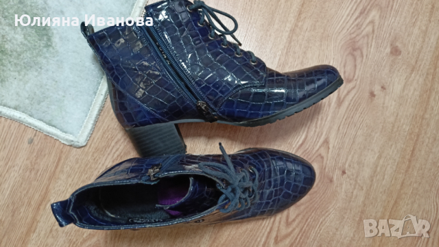 Сини боти , снимка 3 - Дамски боти - 36137321