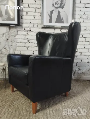 Голямо кожено кресло ENGELL, снимка 13 - Дивани и мека мебел - 49156170