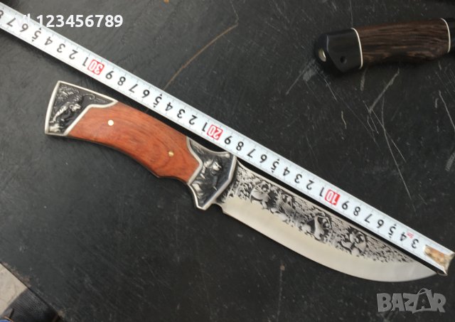 Инкрустиран ловен нож -175х320 мм, снимка 2 - Ножове - 41407528