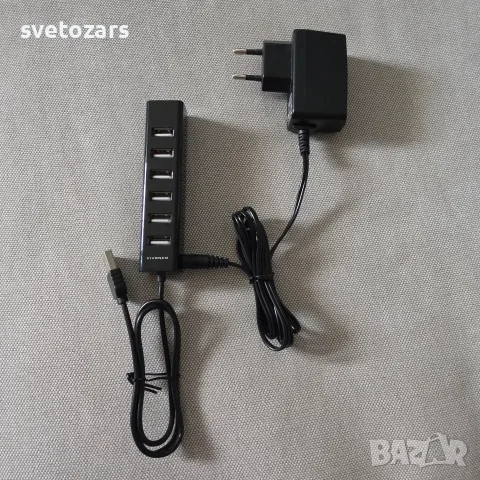 Активен 7-портов USB хъб Vivanco (с включено захранване), снимка 4 - Кабели и адаптери - 55848153
