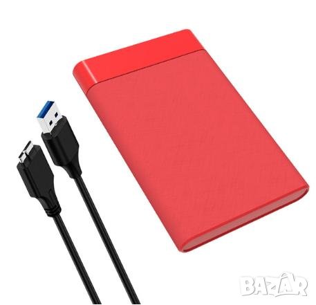 Външна Кутия за Харддиск 2.5" SATA HDD SSD Box Адаптер + USB3.0 Кабел За Най-Бърз Трансфер на Данни, снимка 13 - Външни хард дискове - 41284216