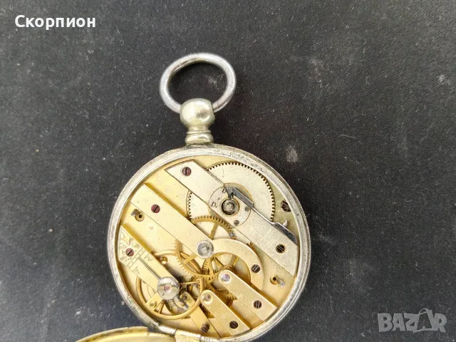 Швейцарски сребърен джобен часовник 1901г. - ПЕРФЕКТЕН - ПРОМОЦИЯ, снимка 5 - Джобни - 50421505