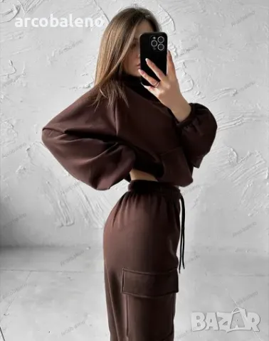 Моден дамски спортен ежедневен комплект от две части, 3цвята , снимка 14 - Комплекти - 47308708