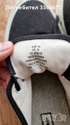 Обувки Eytys H&M Collaboration Platform Canvas Sneakers N43/44 / черни, снимка 7 - Ежедневни обувки - 48363526