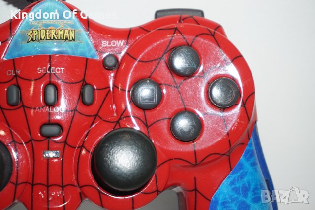 Оригинален джойстик Spider-Man Marvel Naki за Playstation 2  ТЕСТВАН И РАБОТЕЩ, снимка 6 - Аксесоари - 41291690