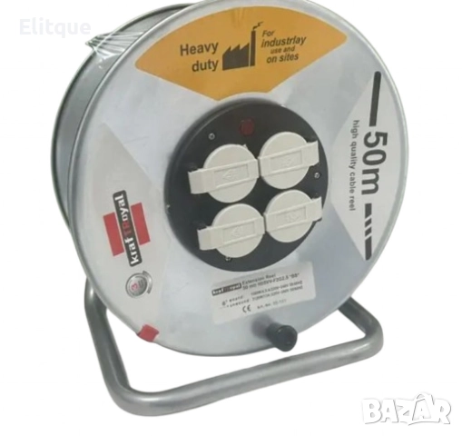 Електрически удължител с макара 50 метра, снимка 5 - Други стоки за дома - 52716380
