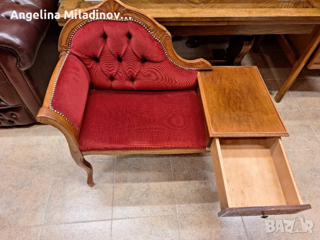 Винтидж телефонна пейка Луи XIV  , снимка 6 - Дивани и мека мебел - 51967027