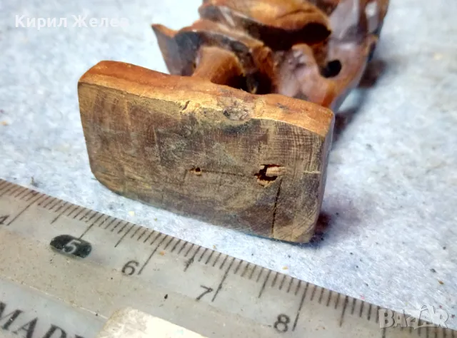 Стара АФРИКАНСКА ДЪРВЕНА ФИГУРКА СТАТУЕТКА от ПЪСТЪР АБАНОС Ръчна МАЙСТОРСКА РАБОТА ДЪРВОРЕЗБА 47613, снимка 3 - Колекции - 47685705