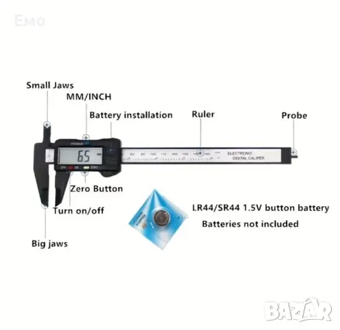 Дигитален шублер, снимка 2 - Шублери - 48604448