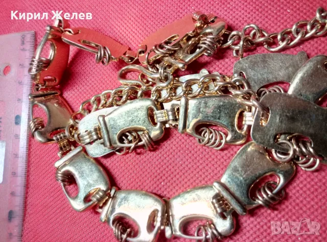 ПРЕКРАСНО СТИЛНО ДЕКОРАТИВНО ПОЗЛАТЕНО ФЕШЪН АРТ ДАМСКО КОЛАНЧЕ от БЛАГОРОДНА СТОМАНА 47376, снимка 7 - Колани - 47296531