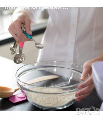 МЕТАЛНИ МЕРИТЕЛНИ ЛЪЖИЧКИ И ЧАШКИ С ЦВЕТНИ СИЛИКОНОВИ ДРЪЖКИ - код 2775, снимка 8 - Аксесоари за кухня - 33918837