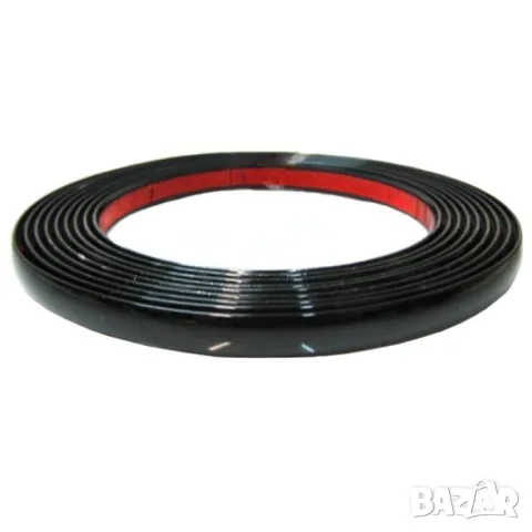 Черна декоративна лайсна за врата 12 mm x 15 m