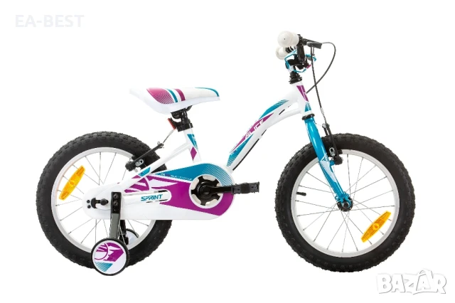 🌸 ALICE 16" – бяло ⚪️ с виолетово 💜 и тюркоаз 🩵, снимка 1