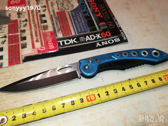 СИНЯ МЕТАЛНА НОЖКА-АВТОМАТИЧНА 0509251709, снимка 5 - Оборудване и аксесоари за оръжия - 51618125