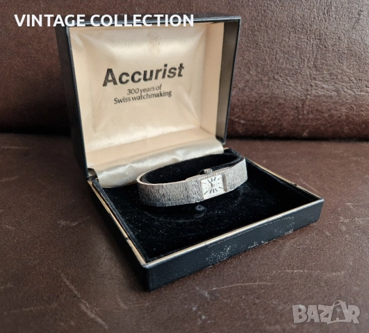 ACCURIST Швейцарски Механичен Часовник Vintage SWISS MADE 17J + Оригинална Кутия, снимка 2 - Дамски - 53757905