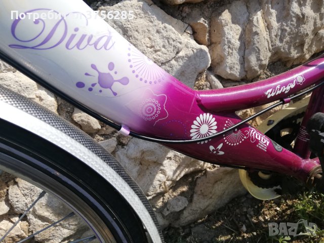 Детски алуминиев велосипед Diva Wings 26", снимка 3 - Велосипеди - 41405040