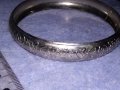 СРЕБРИСТА КРАСИВО ОРНАМЕНТИРАНА СТОМАНЕНА ВИНТИДЖ - АРТ СТИЛ ГРИВНА 38008, снимка 4
