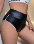 Кожени лачени къси панталонки, снимка 3