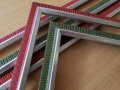 Профили за рамки на едро сребро с зелено или червено ПВЦ х 3лв линеен метър, снимка 2