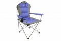 Рибарски стол, сгъваем стол, пикник стол, къмпинг стол, синьо - 130 кг, снимка 1