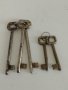 3 бр.Стари голями железни ключове за брави-11 см-, снимка 1 - Ключове - 28207766