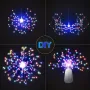 Fairy Tale Star Burst,LED соларна 8-режимна димируема висяща лампа,90-светлини, снимка 3