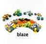 Пламъчко и машините Blaze and the monster 12бр топери и кошнички украса декорация за мъфини кексчета