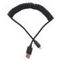 Разтегателен USB кабел с текстилна обшивка до 2A, снимка 1