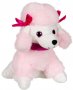 Плюшено куче пудел розов, 12х12х16 см, снимка 1 - Плюшени играчки - 39482769
