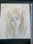 Рисунка портрет момиче, снимка 2