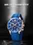 Мъжки часовник LIGE Sport силиконов .Кварцови, водоустойчив, син,зелен, снимка 4