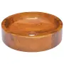 vidaXL Мивка, тиково дърво масив, Φ40x10 см, снимка 1
