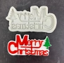 2 броя Merry Christmas еленче елха дядо Коледа Силиконов молд за гипс смола фондан , снимка 2