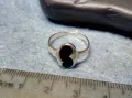 СТАР ЕМАЙЛИРАН СРЕБЪРЕН ПРЪСТЕН СРЕБРО ВИСОКА ПРОБА РЪЧНА АР НУВО ИЗРАБОТКА 25853, снимка 6