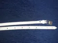 Красив бял кожен дамски колан с дължина 112 см, снимка 4