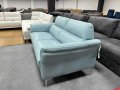 Светло син кожен диван голяма двойка - естествена кожа, снимка 3