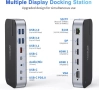Докинг станция MOKiN за 4 монитора, 16 в 1 USB C с 2 HDMI, DP, 100W PD, USB 3.1/3.0/2.0, RJ 45..., снимка 7