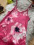 Дълга розова рокля с цветя, снимка 3