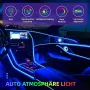 Автомобилно амбиентно LED осветление смарт оправление от телефон, снимка 2