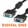 Кабел VGA - VGA 1,8 метра Digital One SP00080 с феритен филтър качествен кабел