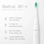 НОВА ултразвукова четка за зъби ObeOral OB1-4, 12 режима акумулаторна, 4 влакна Dupont, избелваща, снимка 7