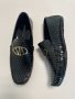  Мъжки кожени мокасини - Черни - 42, снимка 1 - Официални обувки - 41551085