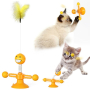 Забавна и възпитателна въртяща се играчка за котки.
Цветове: розов,жълт и оранжев, снимка 1