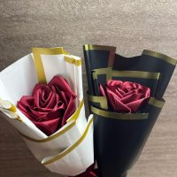 Вечна сатенена роза , снимка 4 - Декорация за дома - 44182432