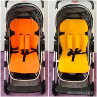 Универсална едноцветна двулицева подложка за количка/столче за кола, снимка 14 - За бебешки колички - 25594632